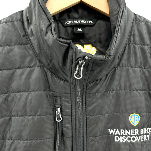 Black Polyester Quilted Warner Bros Discovery 100th Anniversary Puffer Vest
