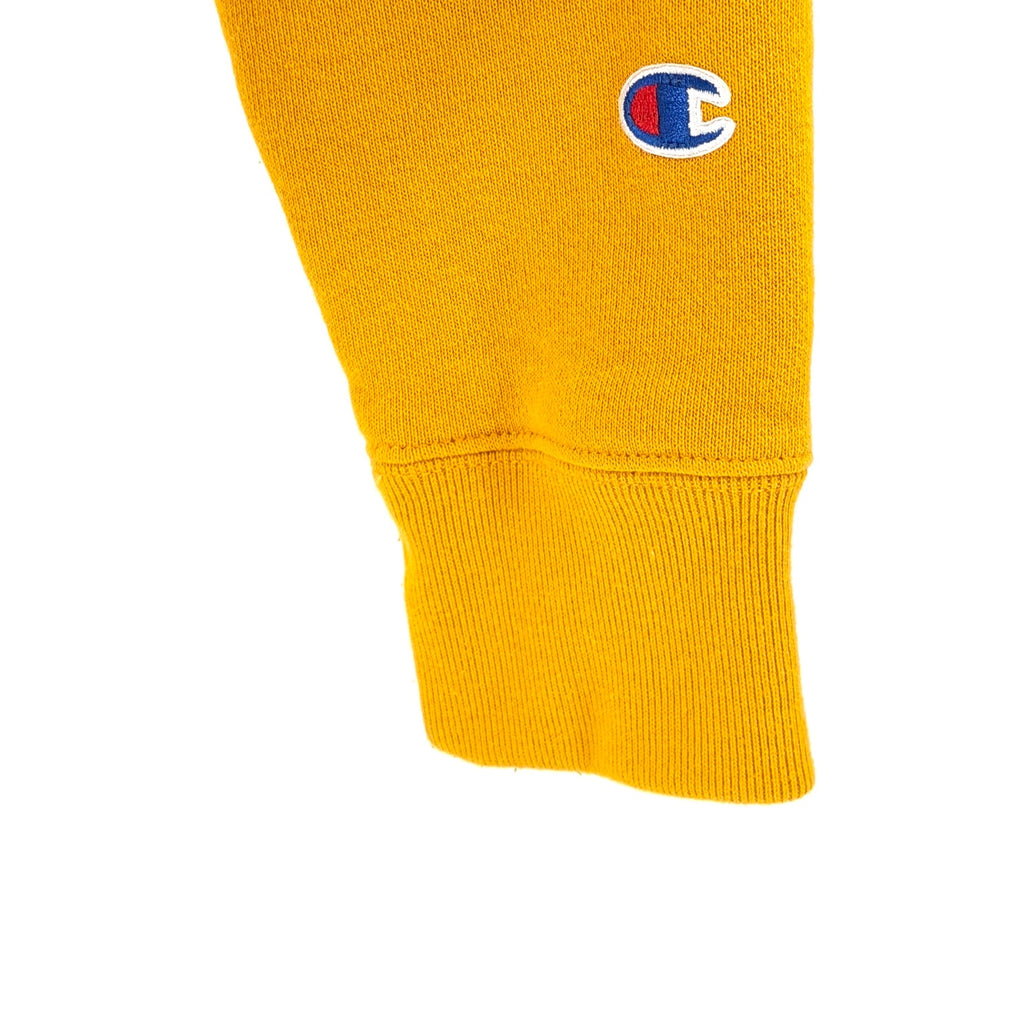 Champion Mustard Yellow Cropped Reverse Weave Crewneck Sweatshirt