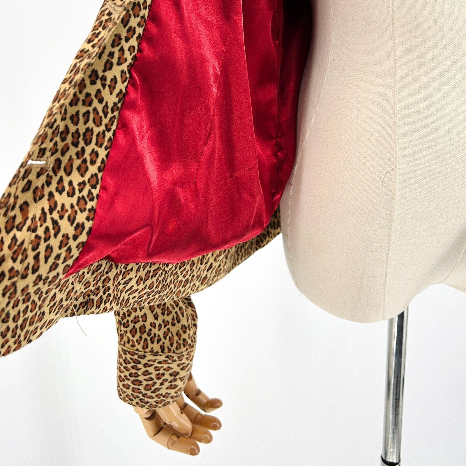 Vintage Y2K ELCC Leopard Print Ultra Suede Trucker Jacket