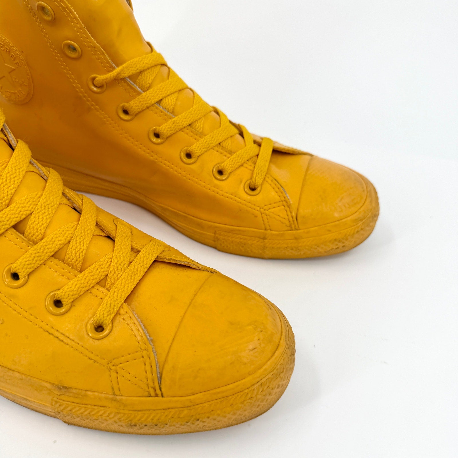 Converse Yellow Rubber Chuck Taylor All Star High Top Sneakers