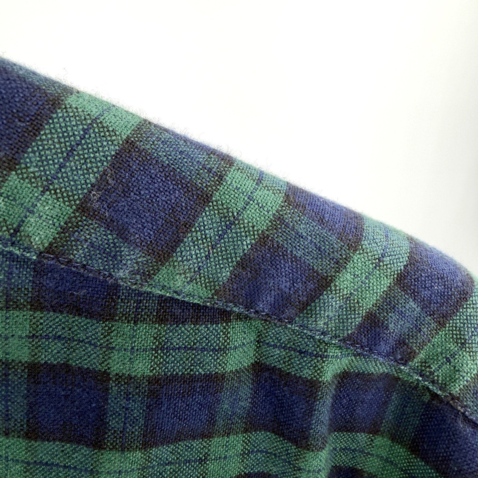 Vintage 90s Tommy Hilfiger Black Watch Plaid 100% Cotton Oxford Shirt