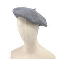 Vintage 70s Beret Basque De Luxe Gray 100% Wool Classic French Beret Hat