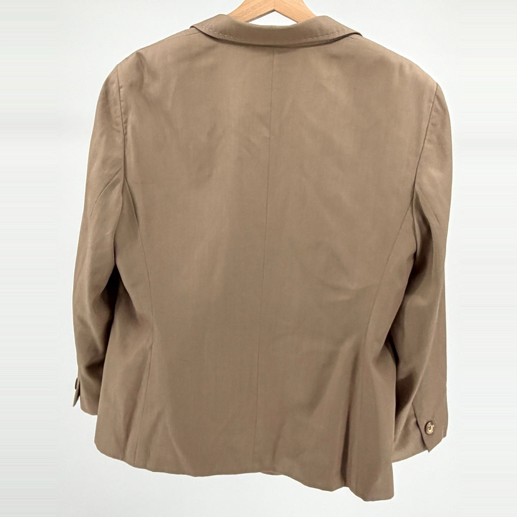 Vintage 90s Féraud Beige Tailored 100% Wool Blazer