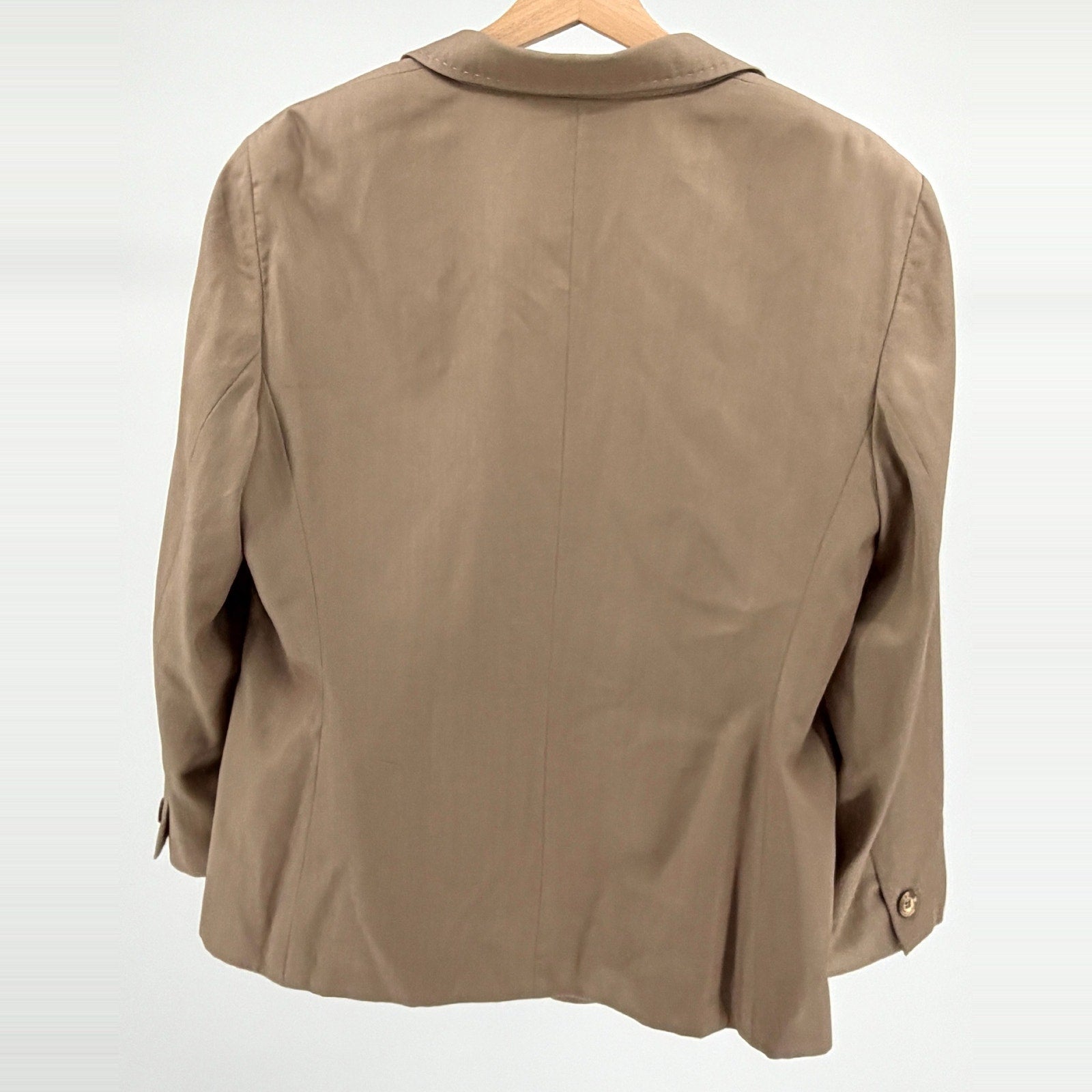 Vintage 90s Féraud Beige Tailored 100% Wool Blazer