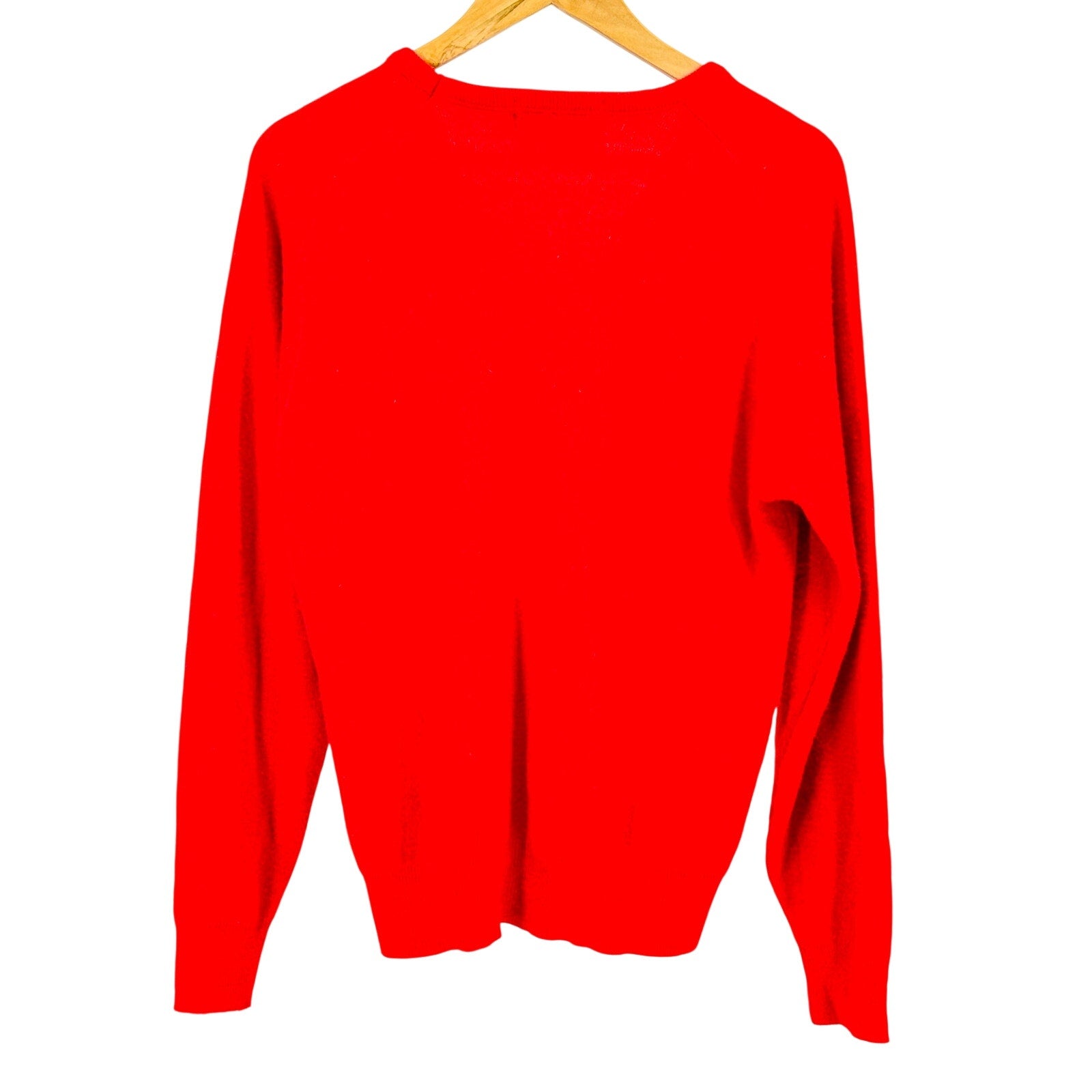 Vintage 70s Bowman Sportswear Red Collegiate Tiger V-Neck Sweater