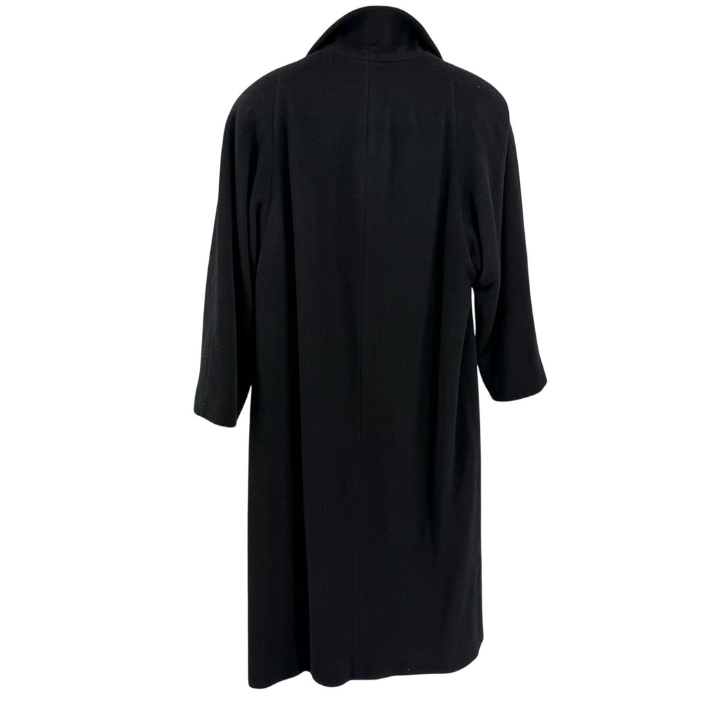 MINT Vintage 80s Regency Saks Fifth Avenue Black 100% Cashmere Overcoat Coat