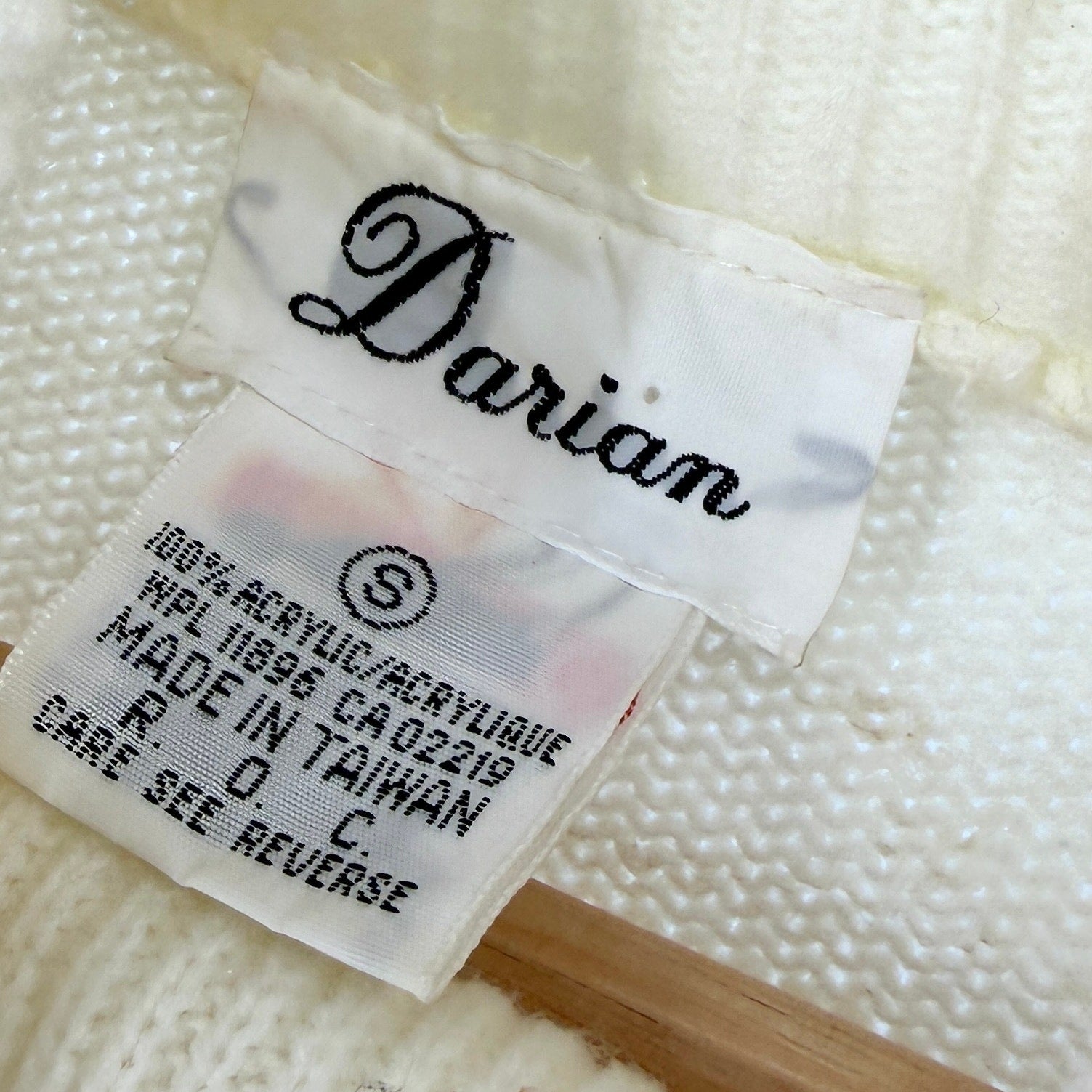Vintage 80s Darian Ivory Cowl Neck Dolman Sleeve Cable Knit Crop Sweater