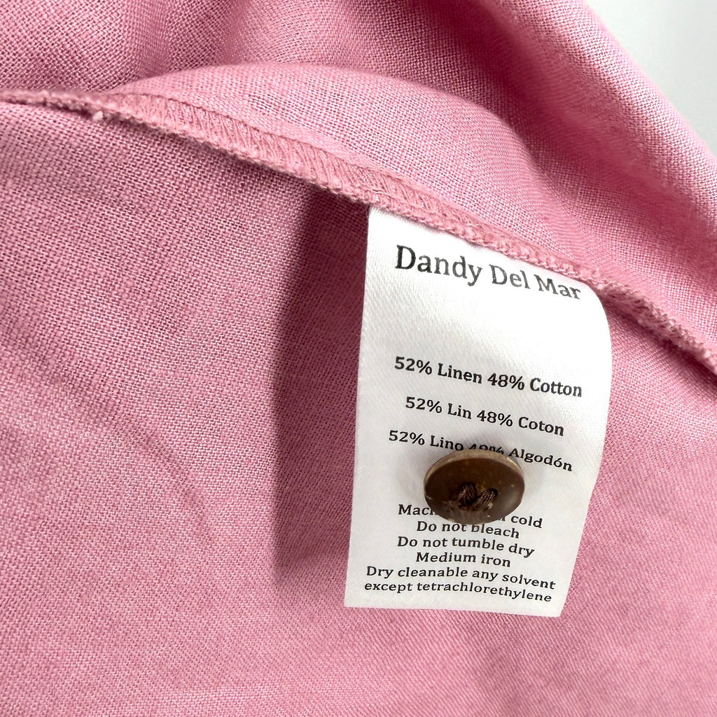Dandy Del Mar The Gaucho Dusty Pink Mauve Embroidered Guayabera Shirt