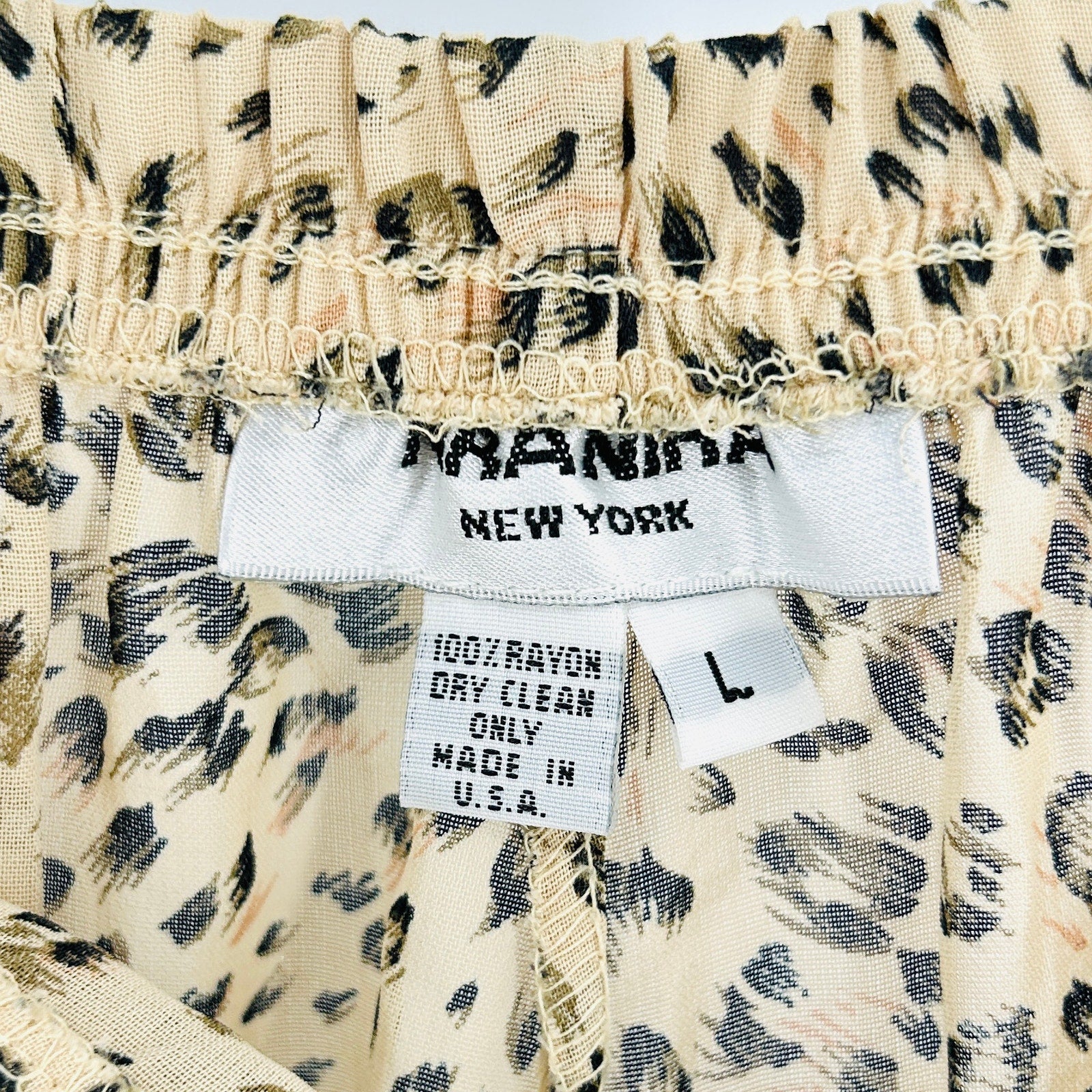 Vintage 80s Nira Nira New York Leopard Print Rayon Lounge Set