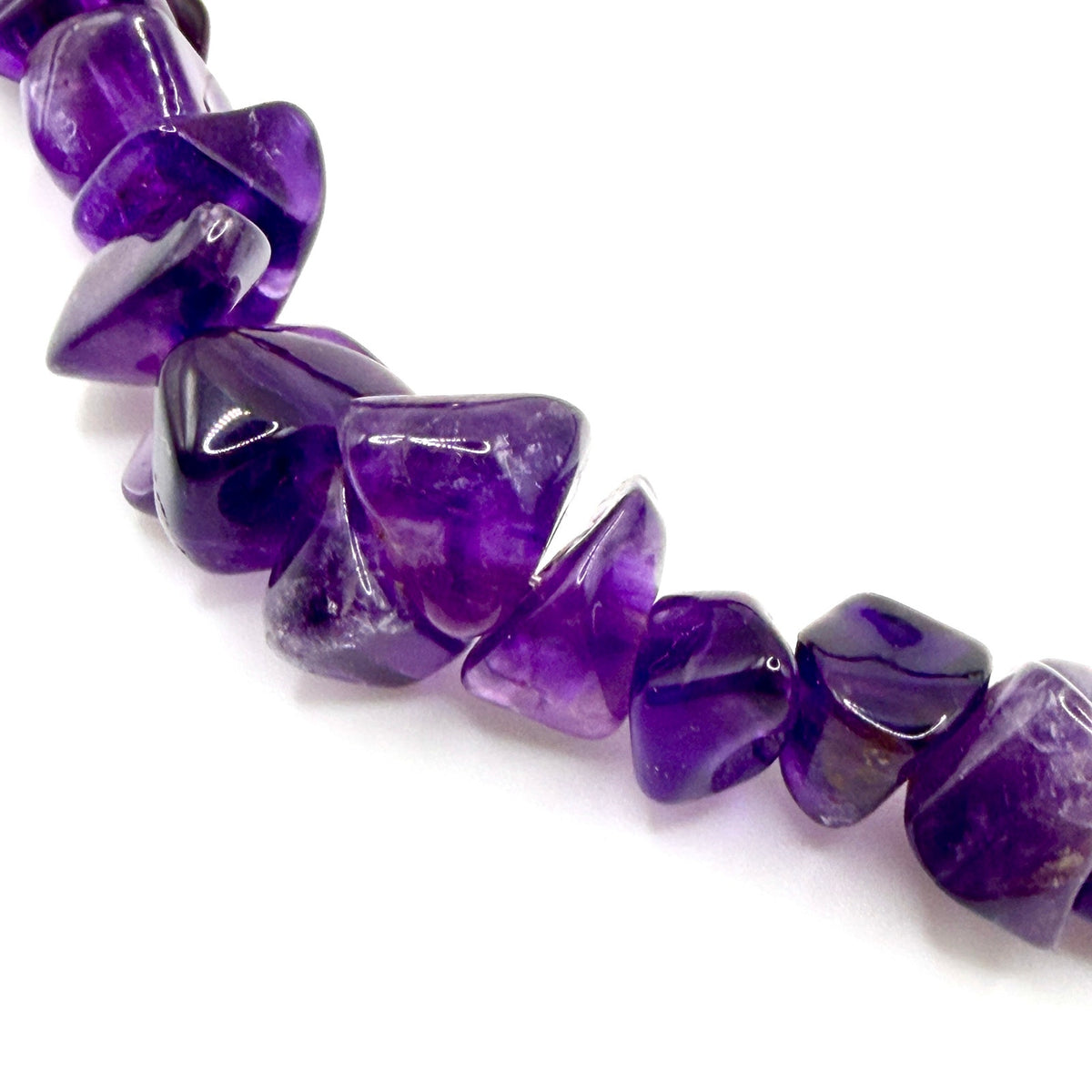 Vintage 90s Purple Amethyst Chip Sterling Silver Necklace