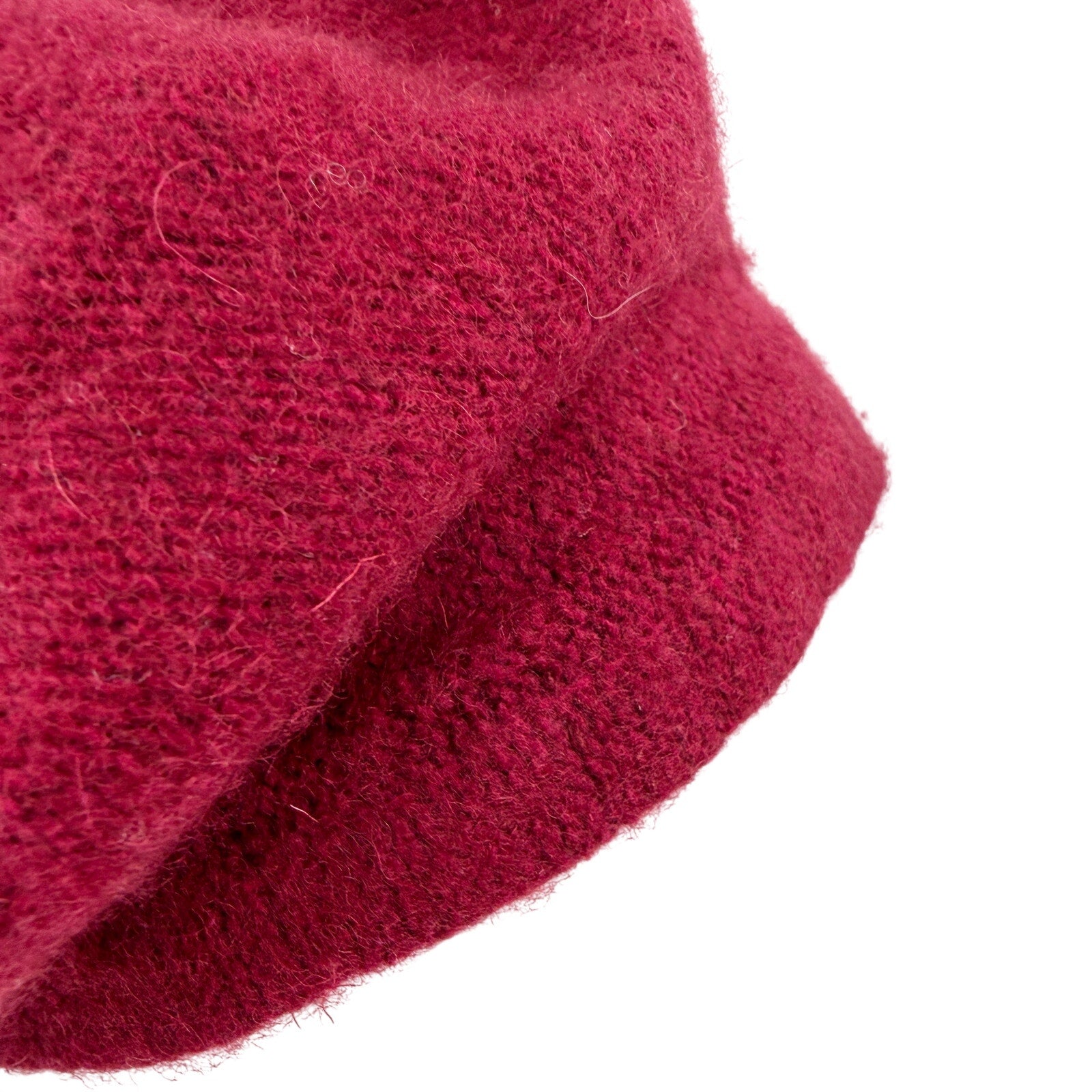 Vintage 90s Raspberry Maroon 100% Wool Slouchy French Beret Hat