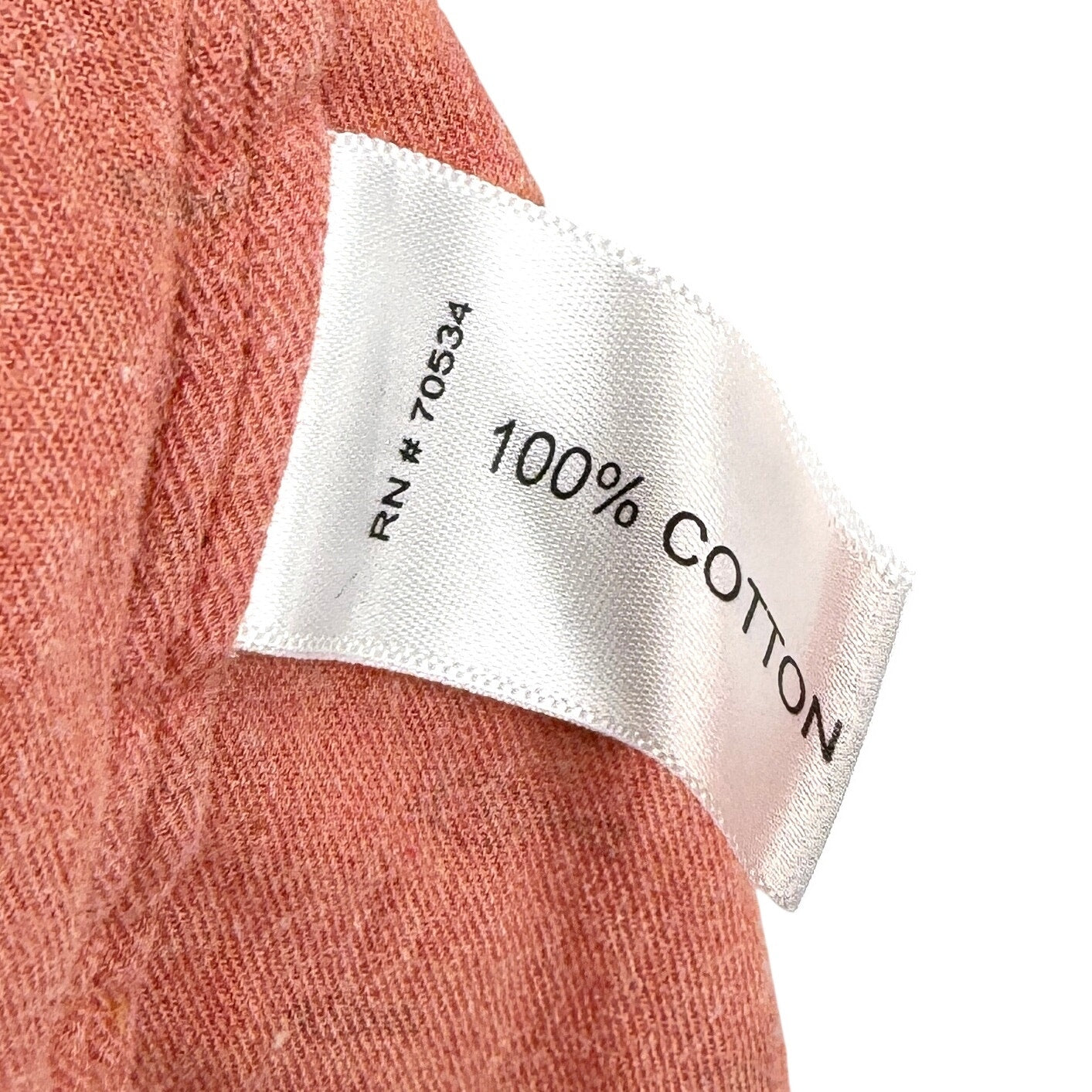 Orvis Orange Coral 100% Cotton Fish Print Short Sleeve Shirt