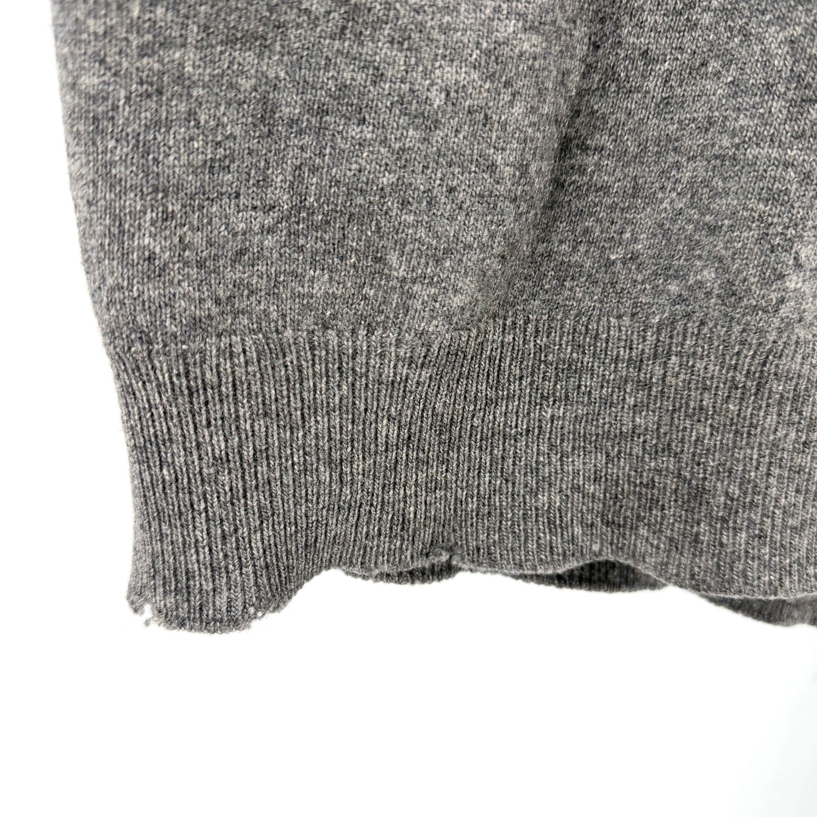 Vintage 80s Pringle of Scotland Grey Cashmere V-Neck Sweater Vest