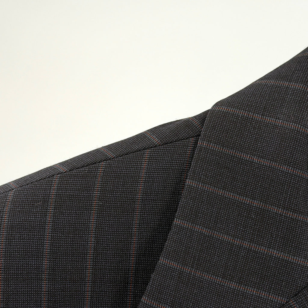 Vintage 90s Claudio Morelli Gray Pinstripe 100% Wool Menswear Blazer Jacket