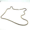 Vintage 90s Stamped Sterling Silver Rope Chain Minimalist Necklace