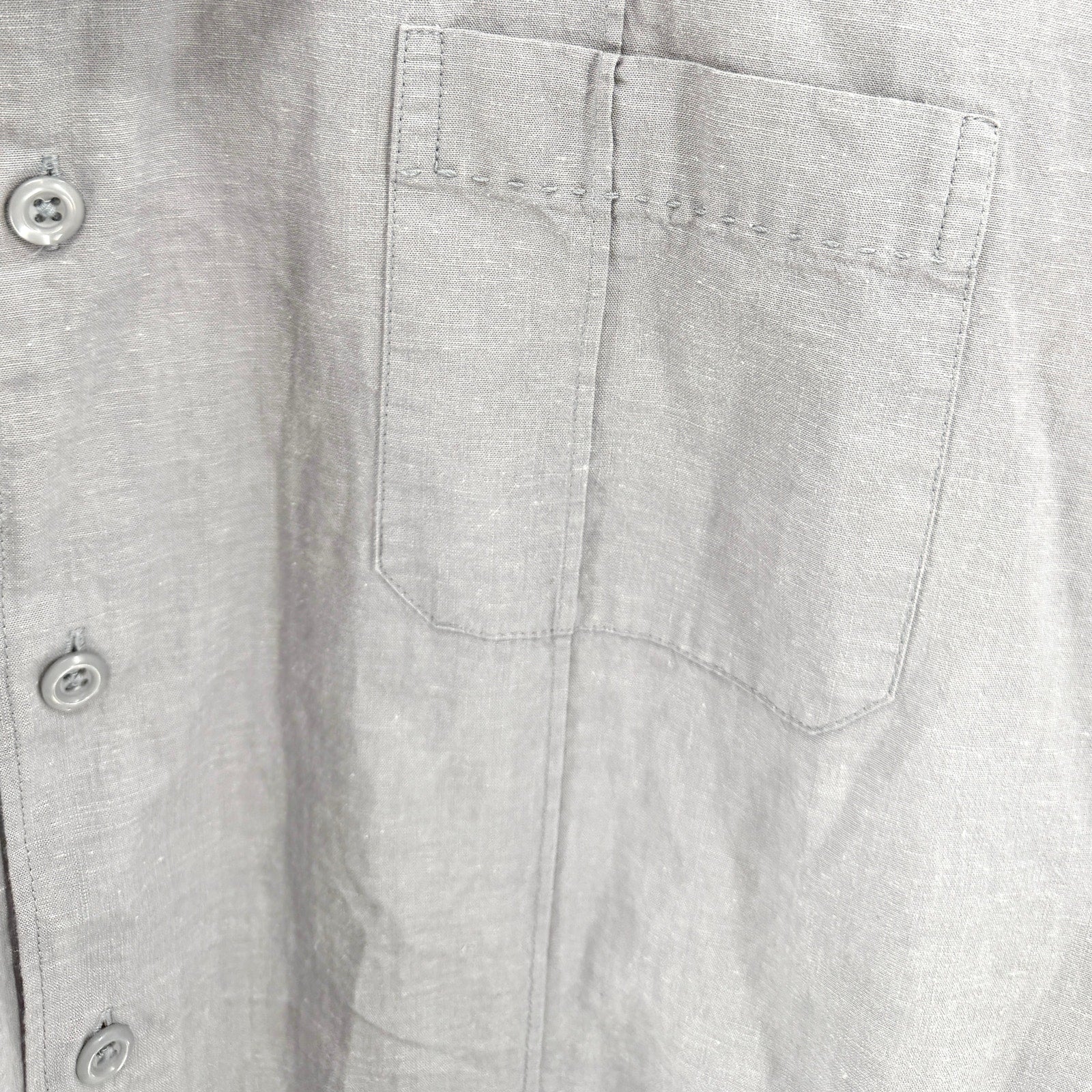Cubavera Grey Guayabera Two Pocket Camp Shirt
