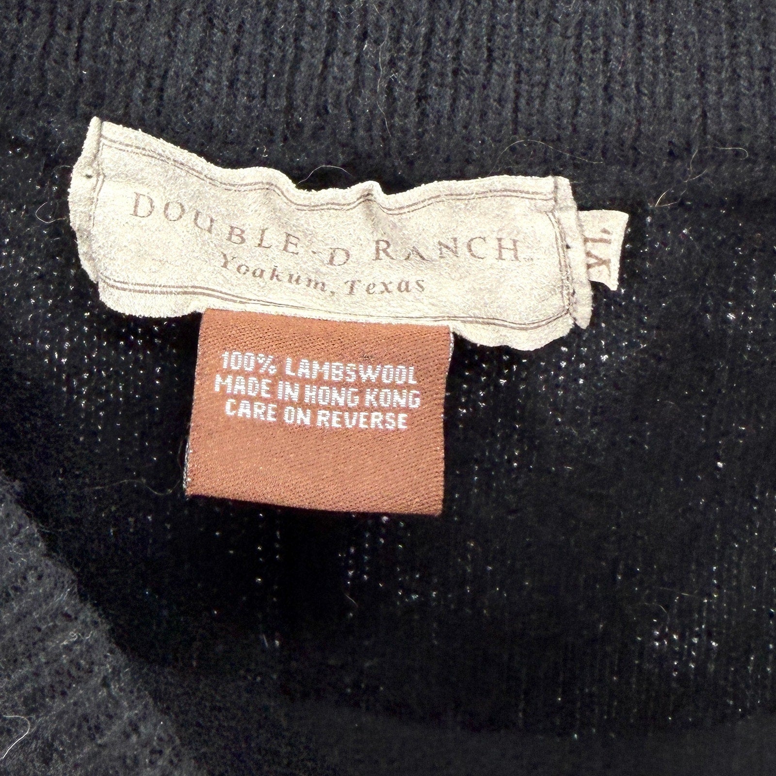 Vintage Y2K Double D Ranch Black 100% Lamb Wool Southwestern Maxi Skirt