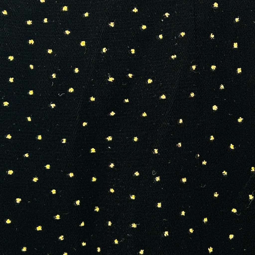 Vintage 80s Black Velvet Gold Metallic Dot Formal Tuxedo Blazer Jacket