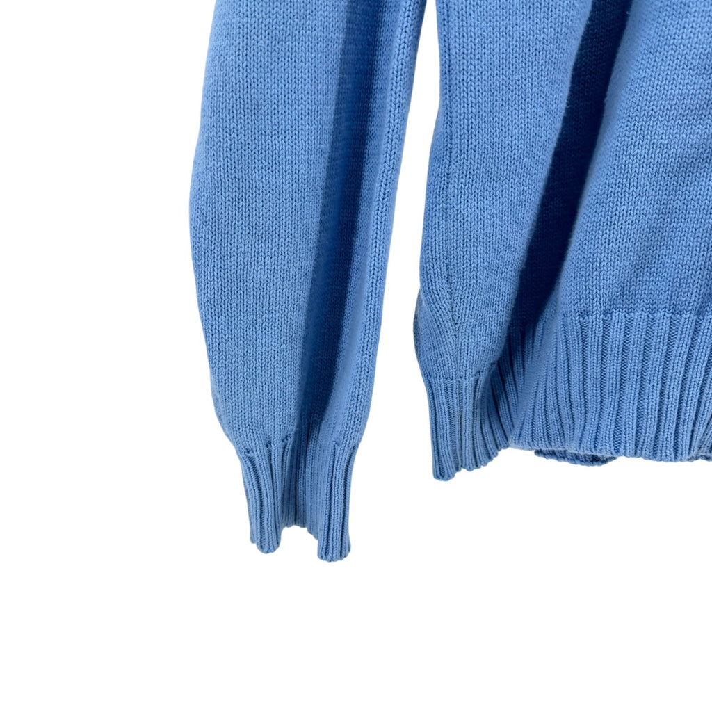 Vintage 90s Pivot Sportware Blue 100% Cotton Novelty Golf Crewneck Sweater