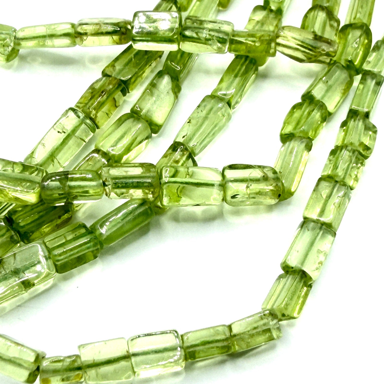 Vintage 90s Sterling Silver Peridot Multi Strand Statement Necklace