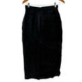 Vintage 90s Gitano Black Genuine Suede Minimalist Maxi Skirt