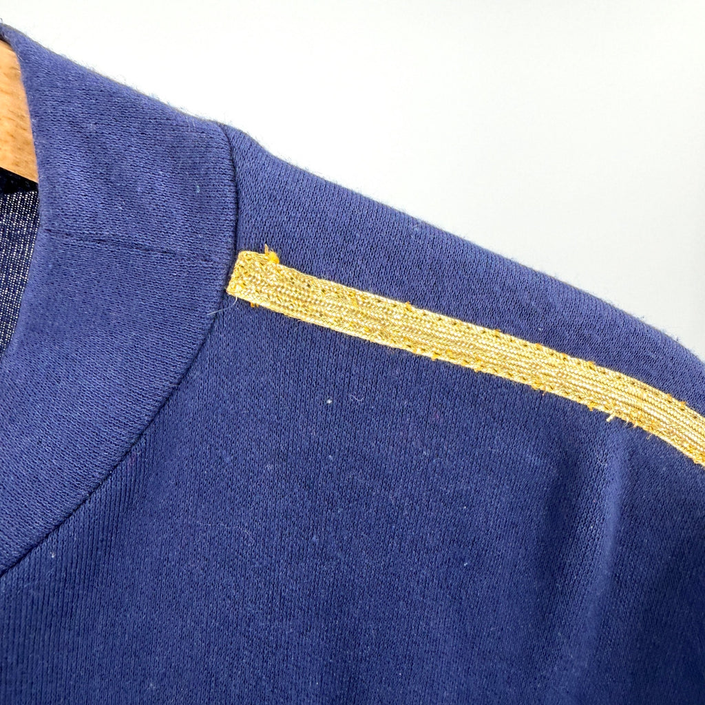 Vintage 80s Mardel Tennis Beaded Embroidered Jersey Long Sleeve Tee