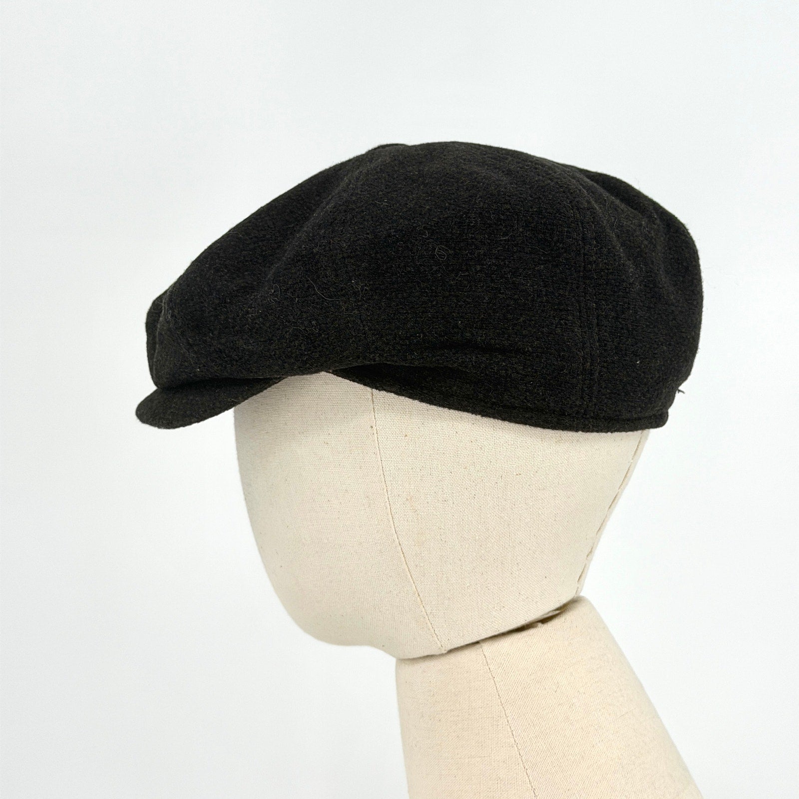 Vintage 90s Arte Della Lana Brown 100% Wool Preppy Minimalist Newsboy Hat