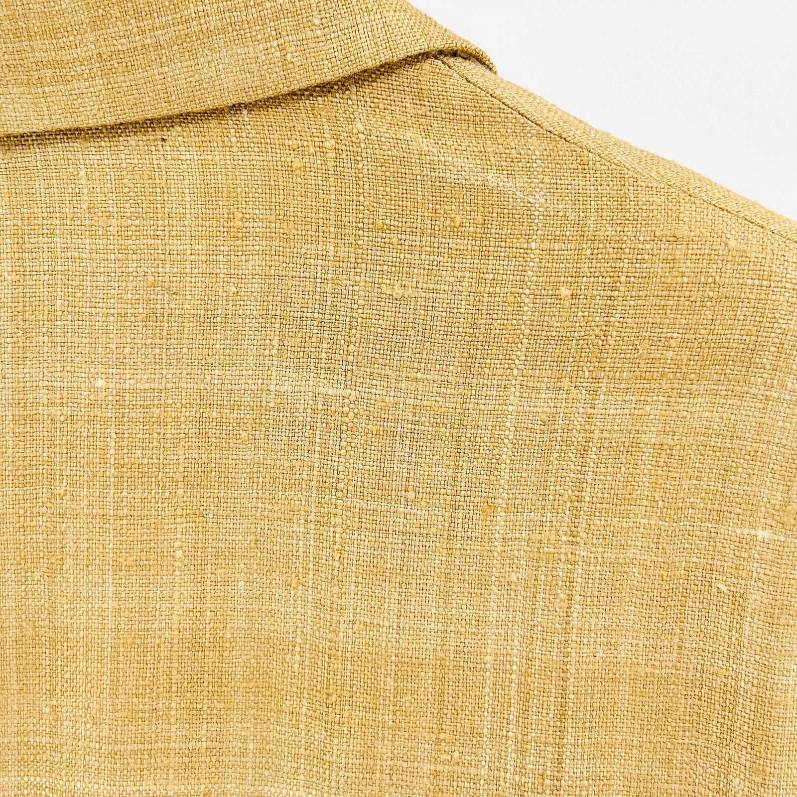Vintage 90s Arnie 100% Woven Silk Tan Textured Minimalist Casual Menswear Blazer