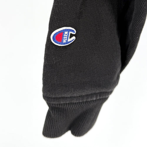 Champion Kith Black Reverse Weave Cropped Sweatshirt