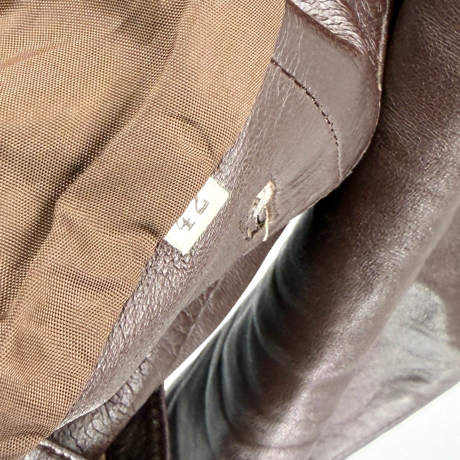 Vintage 70s Dark Brown Genuine Leather Spanish Blazer