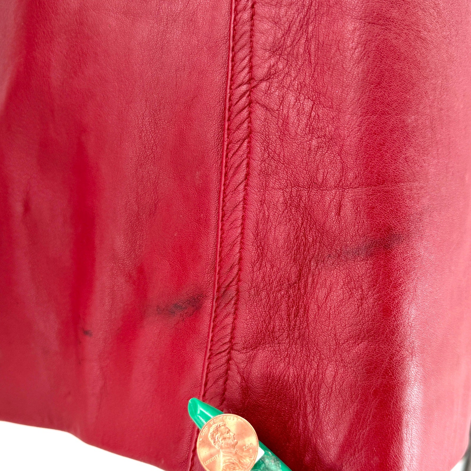 Vintage 90s Dream Wear Mel Polo Red Genuine Leather 3 Button Blazer Jacket