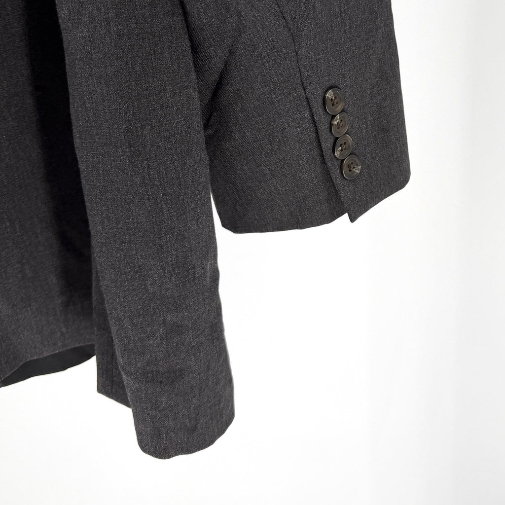 Vintage 90s Lauren Ralph Lauren Gray 100% Wool Menswear Blazer Suit Jacket