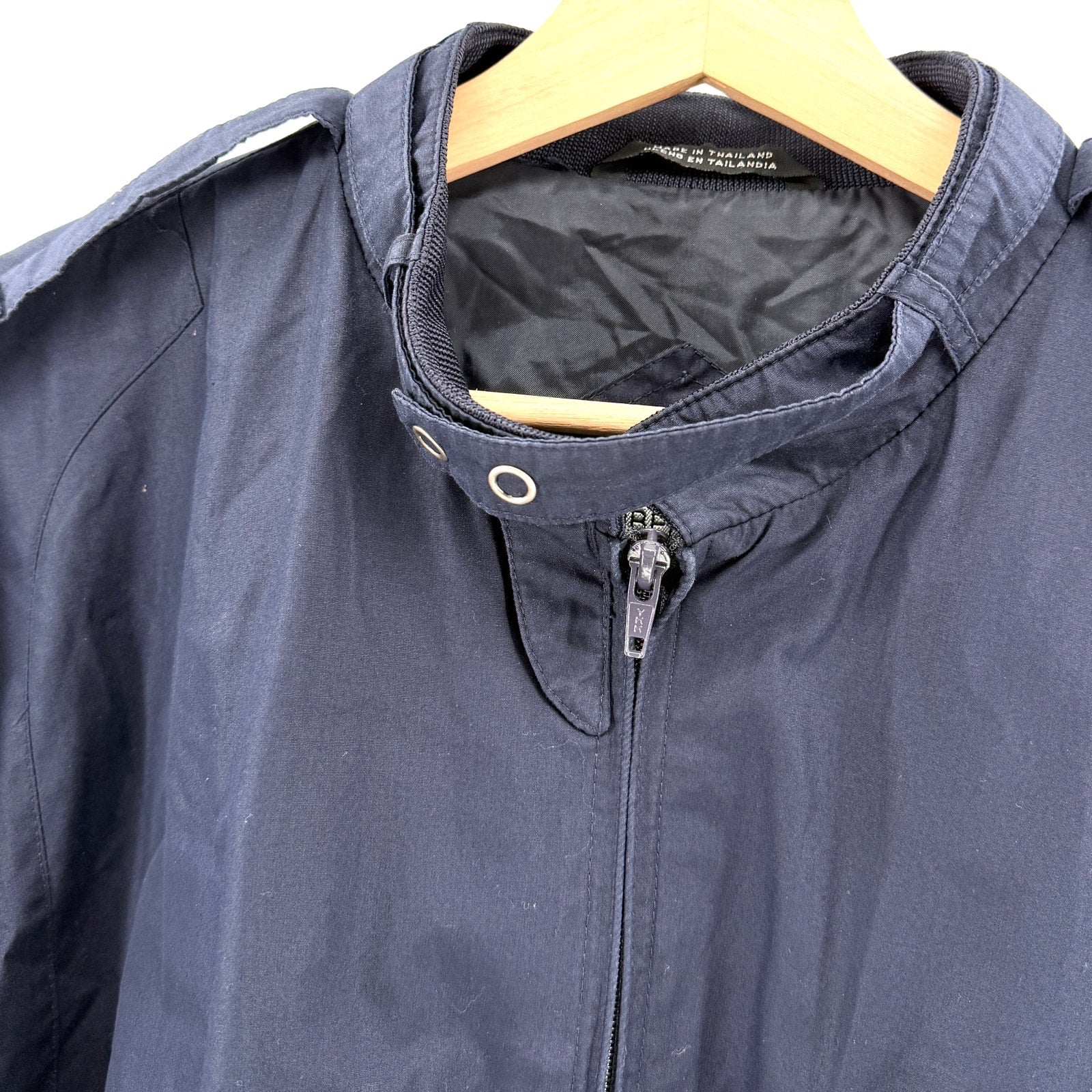 Vintage 80s Members Only Navy Blue Iconic Racer Jacket