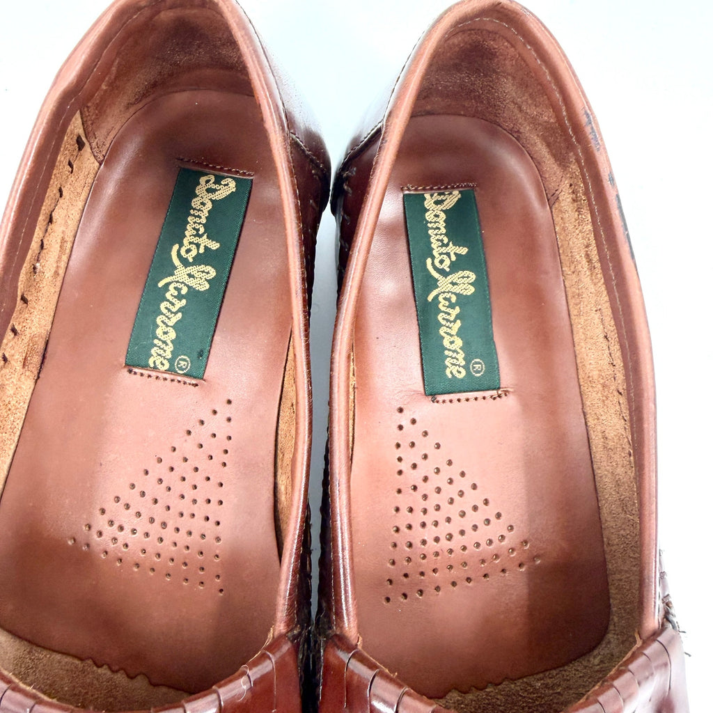 Vintage 90s Donato Marrone Brown Genuine Leather Tassel Kiltie Loafers