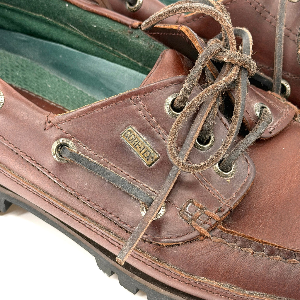 Vintage 90s H.H. Brown Leather GORE-TEX Waterproof Lug Sole Loafers