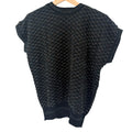 Vintage 80s Bellocco Black Metallic Rainbow Thread Sparkle Sweater Vest Top