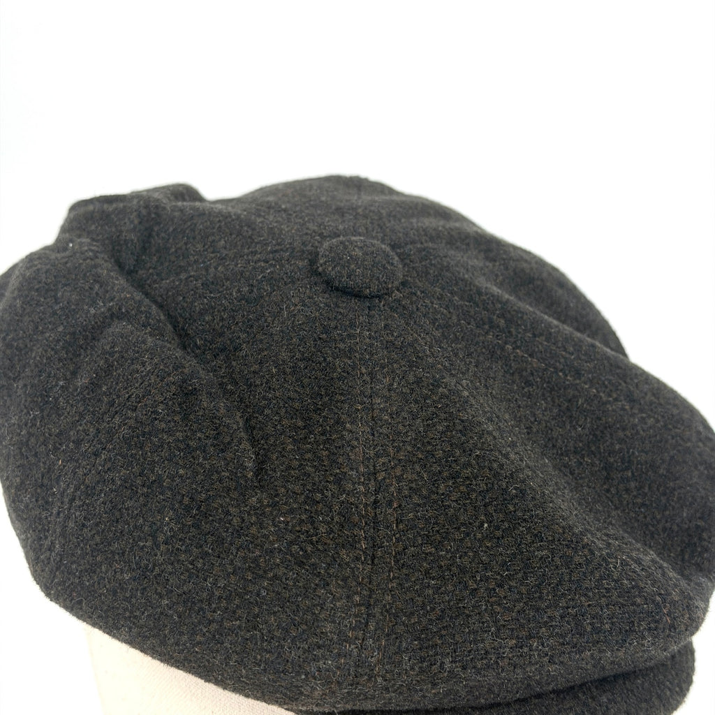 Vintage 90s Arte Della Lana Brown 100% Wool Preppy Minimalist Newsboy Hat