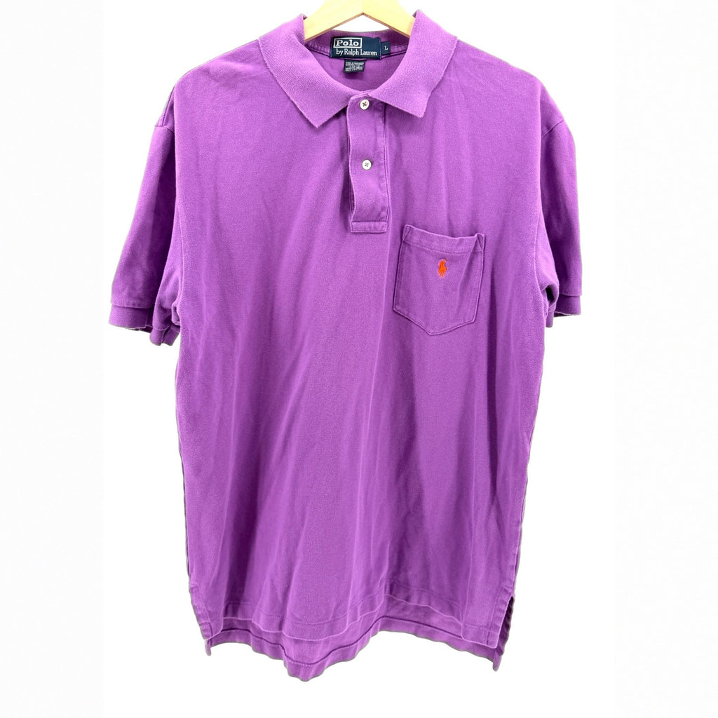 Vintage 90s Polo by Ralph Lauren Purple Cotton Pique Polo Shirt