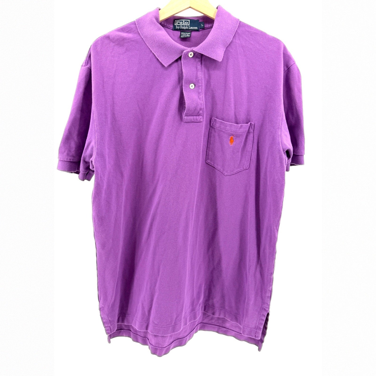 Vintage 90s Polo by Ralph Lauren Purple Cotton Pique Polo Shirt