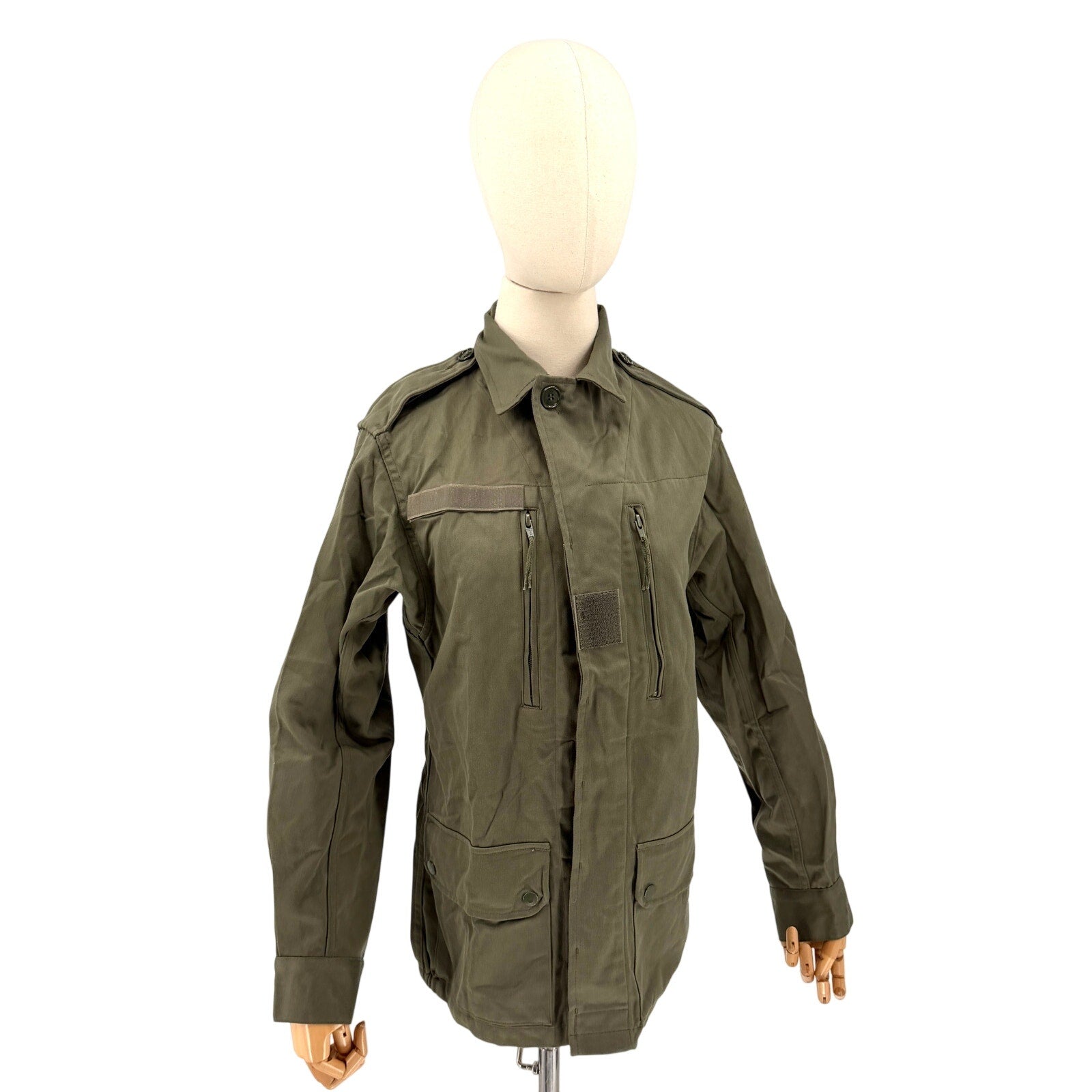 Tomer Peretz Green Hand Painted War Is Over Collection Military Field Jacket