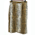Vintage 80s Handmade Leopard Print Cotton Pencil Skirt