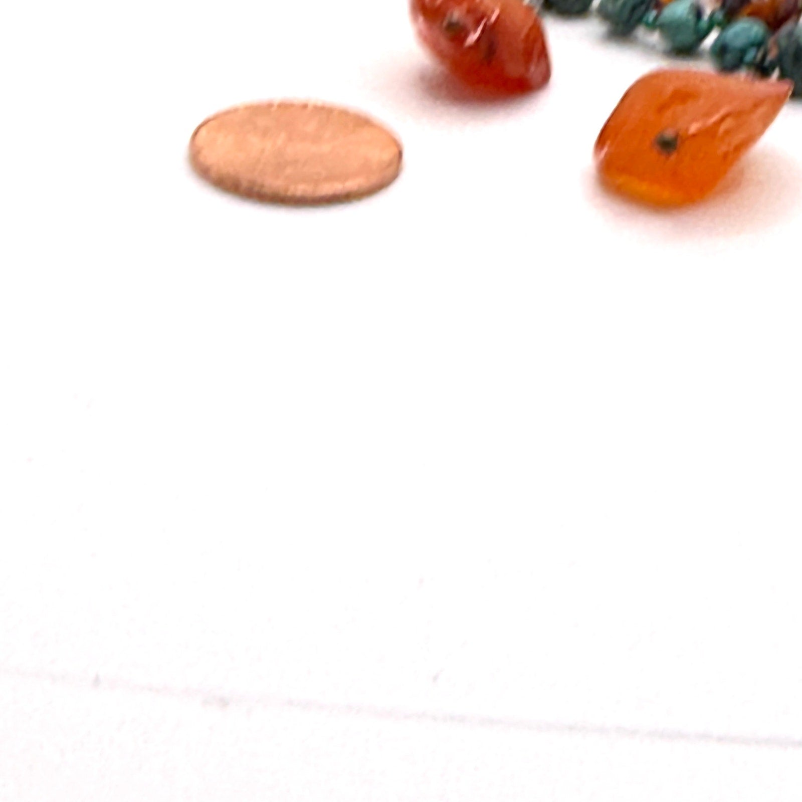 Vintage 90s Turquoise Carnelian Amber Boho Choker Fringe Statement Necklace
