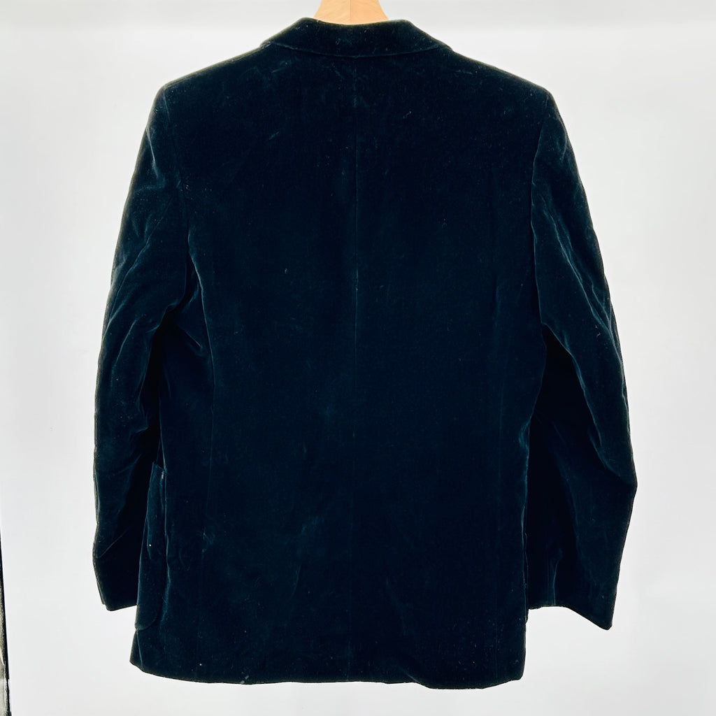 Vintage 80s Oleg Cassini Black Velvet Tuxedo Blazer