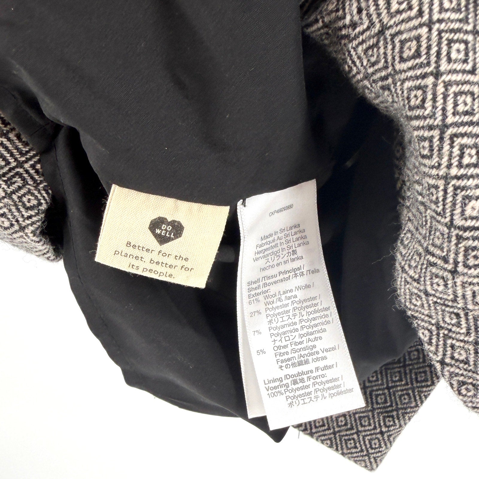 Madewell Black White Diamond Button Front A-Line Mini Skirt