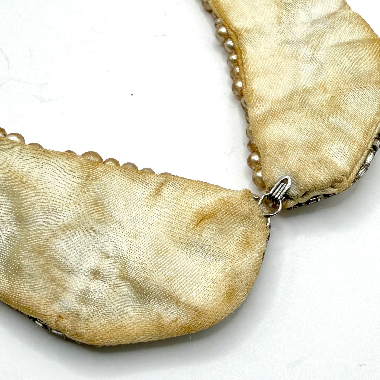 Vintage 50s Unbranded Cream Faux Pearl Coquette Detachable Collar Necklace