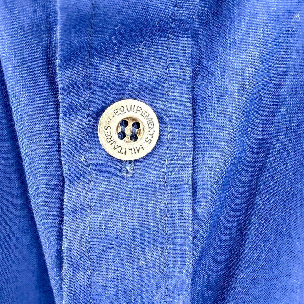 Vintage 70s Damon Blue Military Epaulette Shirt