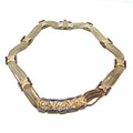 Vintage 60s Stamped Sterling Silver Turkish Trabzon Enamel Multi Strand Necklace