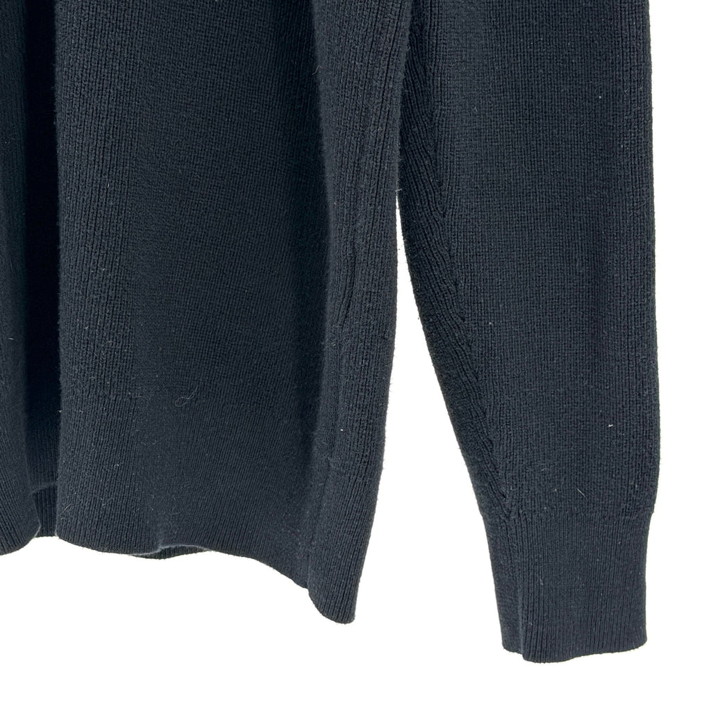 Michael Kors Black Shawl Neck Thick Knit Layering Sweater