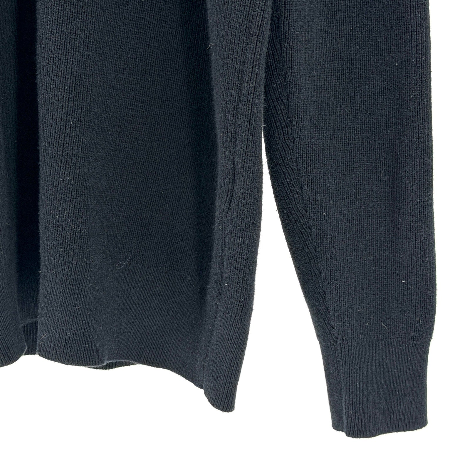 Michael Kors Black Shawl Neck Thick Knit Layering Sweater