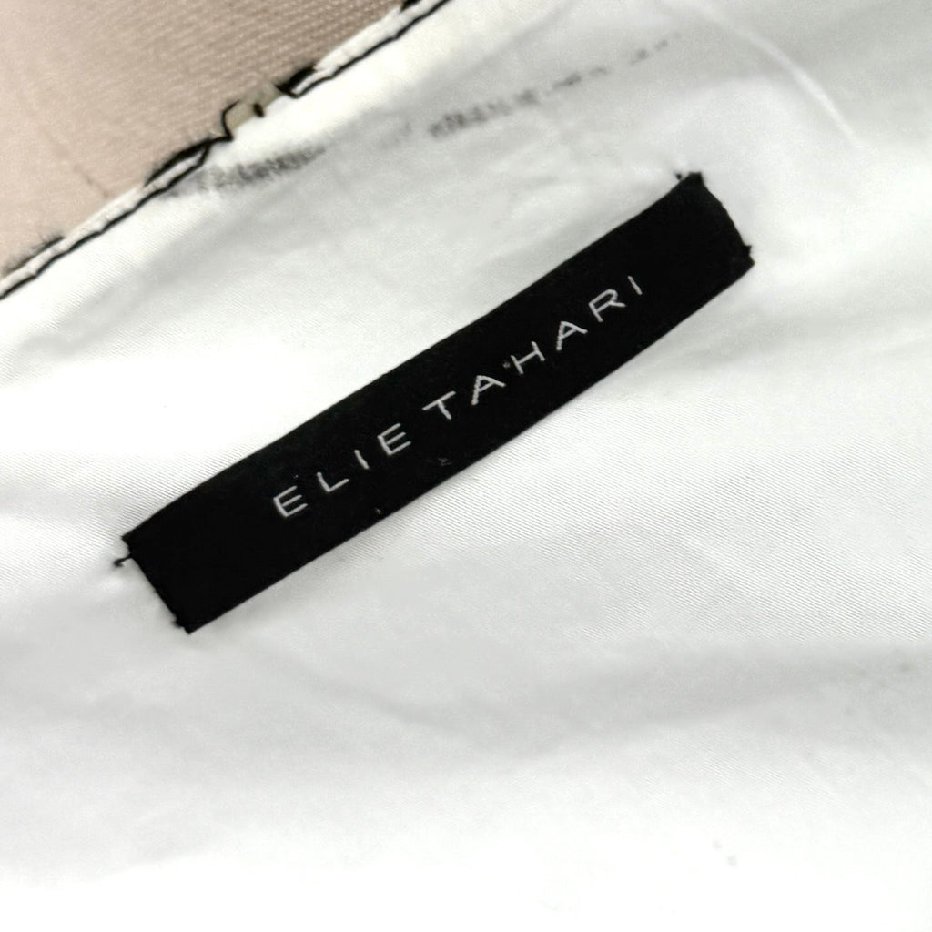 Elie Tahari Black White 100% Cotton Embroidered Eyelet Shift Coat Dress